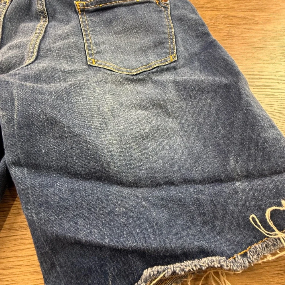 Anthropologie Pilcro & The Letterpress Mid-Rise Slim Long Shorts Raw Hem Size 28 - Picture 11 of 12